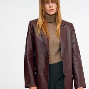 Mango Leather Coat